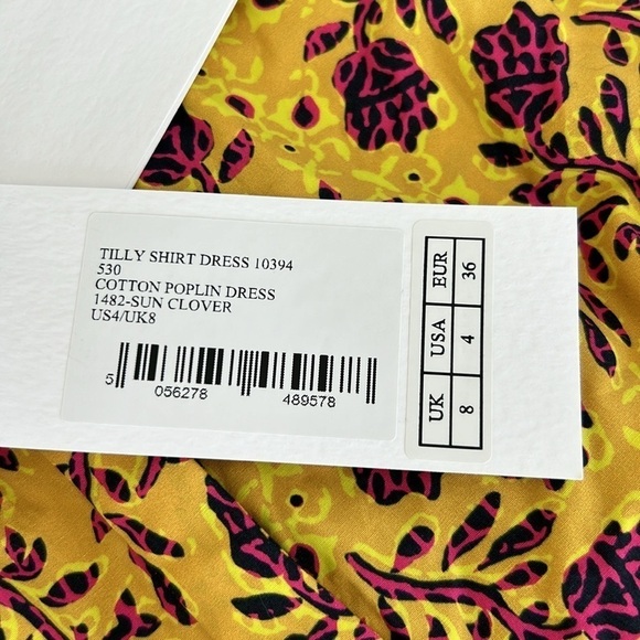 SALONI Tilly Shirt Dress COTTON POPLIN DRESS
SUN CLOVER Womens size 4 NWT - Picture 7 of 11